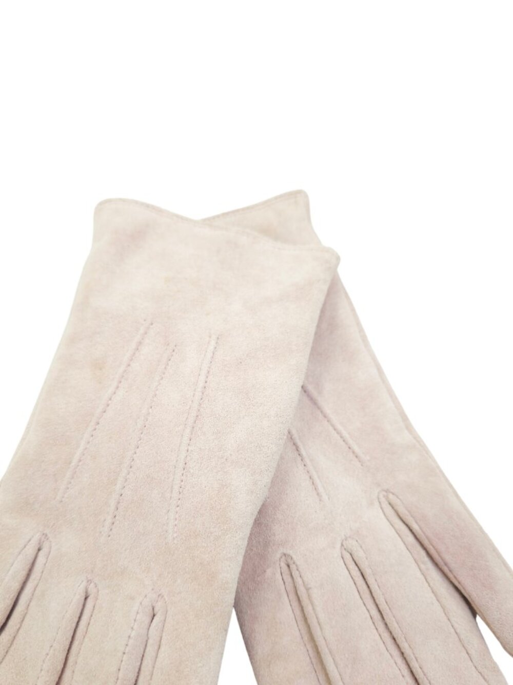 Isotoner Women's Blush / Nude Pink Genuine Leather Suede Driving Gloves